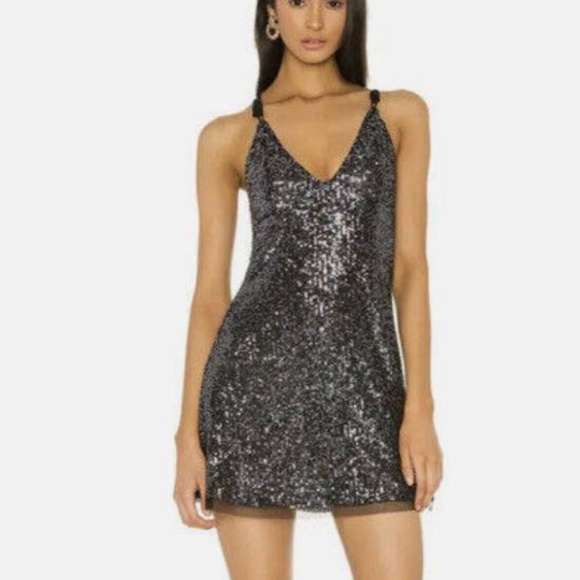 Free People Gold Rush Mini Slip Dress - Small - Picture 1 of 3